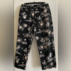 Rafaella Black and White Patterned Pants